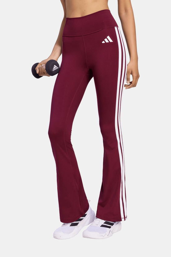 adidas Optime Essentials 3-Stripes Flared Leggings Rood