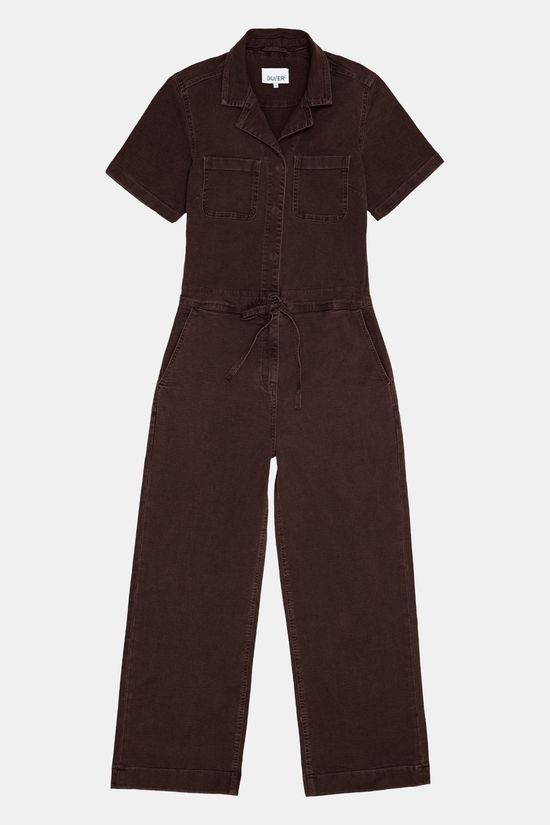 Duer Stretch Canvas Girlfriend Jumpsuit Dames Bruin