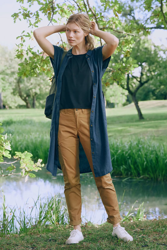 Fjällräven Övik Hemp Jurk Dames blue