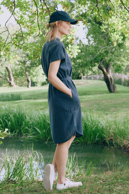Fjällräven Övik Hemp Jurk Dames blue