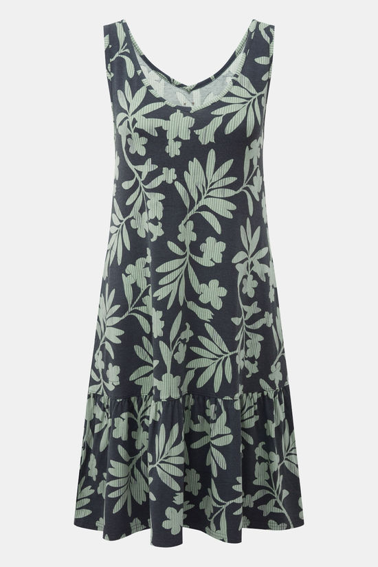 Sherpa Neha Ruffle Jurk Dames Black/Ass. Flower