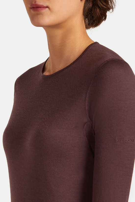 icebreaker 200 Oasis LS Crewe Shirt Dames dark purple