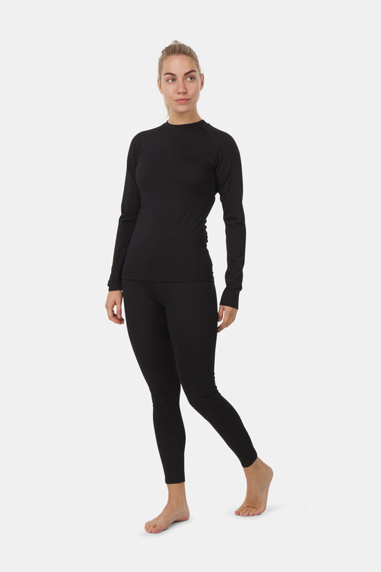 Ayacucho Baselayer Top LS Ondershirt Dames Black/Black