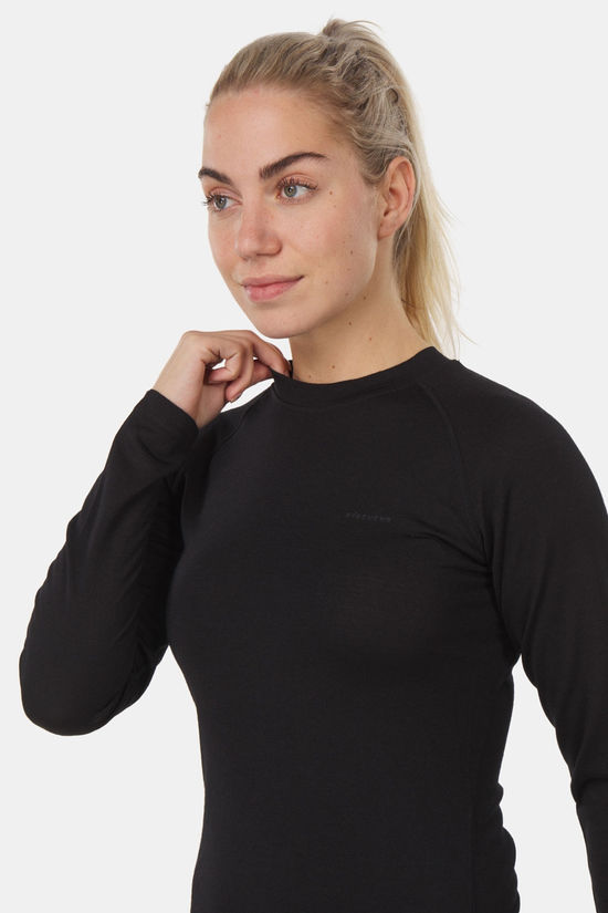 Ayacucho Baselayer Top LS Ondershirt Dames Black/Black