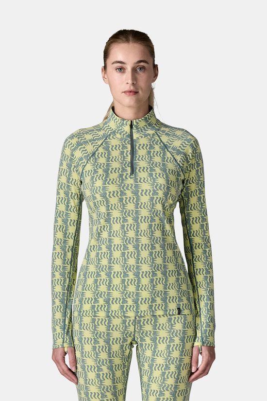 Patagonia Capilene Midweight Zip-Neck Thermoshirt Dames Light Blue/Patterned