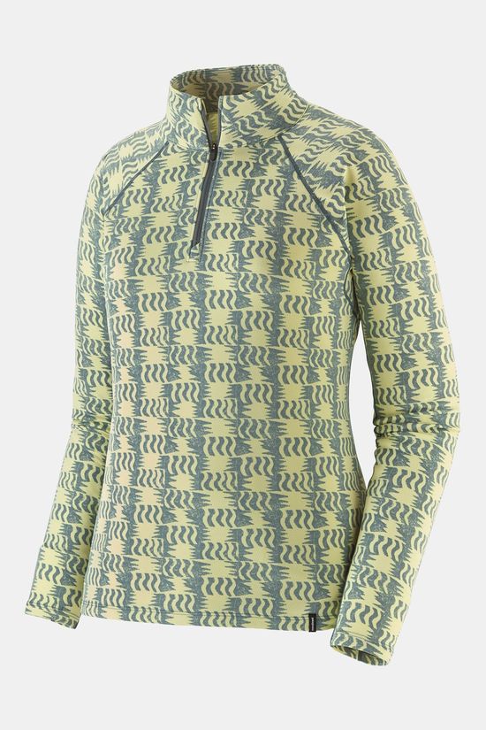 Patagonia Capilene Midweight Zip-Neck Thermoshirt Dames Light Blue/Patterned