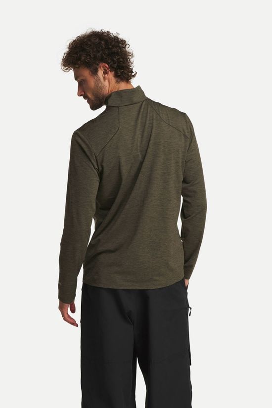 Jack Wolfskin Trail Half Zip Shirt Met Lange Mouwen Heren dark khaki
