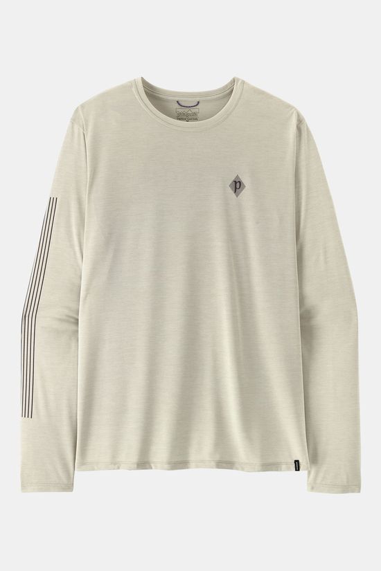 Patagonia Long-Sleeved Capilene Cool Daily Shirt Hut Tripper Heren Off White/Tan