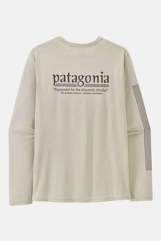 Patagonia Long-Sleeved Capilene Cool Daily Shirt Hut Tripper Heren Off White/Tan