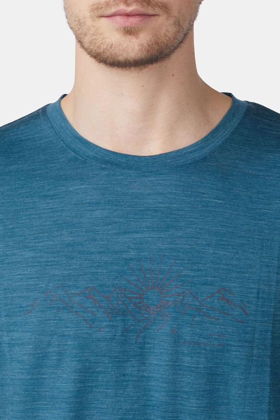 Ayacucho Red Rock Merino T-Shirt Petrol/Marle