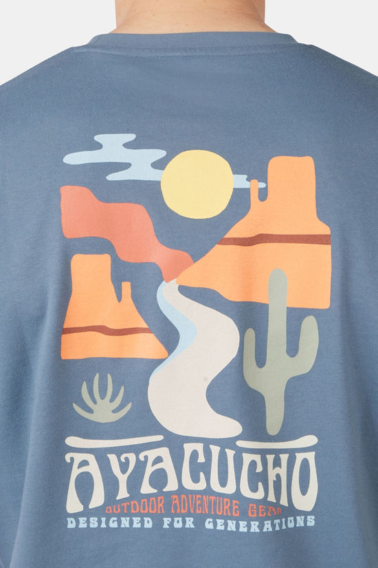 Ayacucho Festival T-Shirt mid blue/mid grey