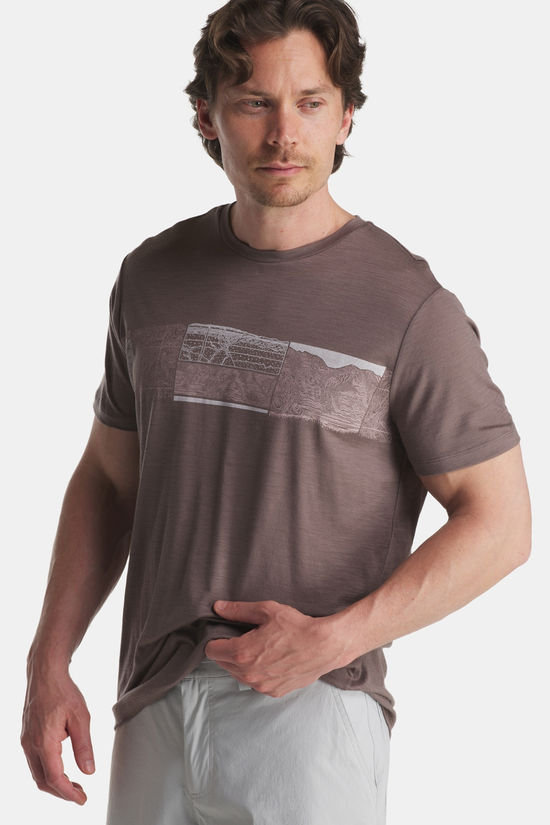 icebreaker Merino 150 Tech Lite Elev Line Tee red