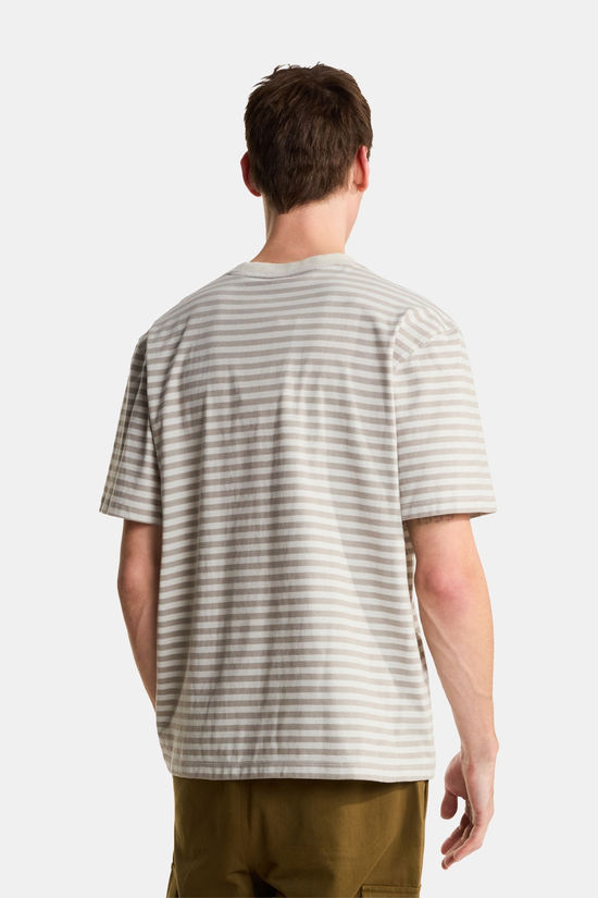 The North Face Vista Stripe T-Shirt Heren Off White/Stripes