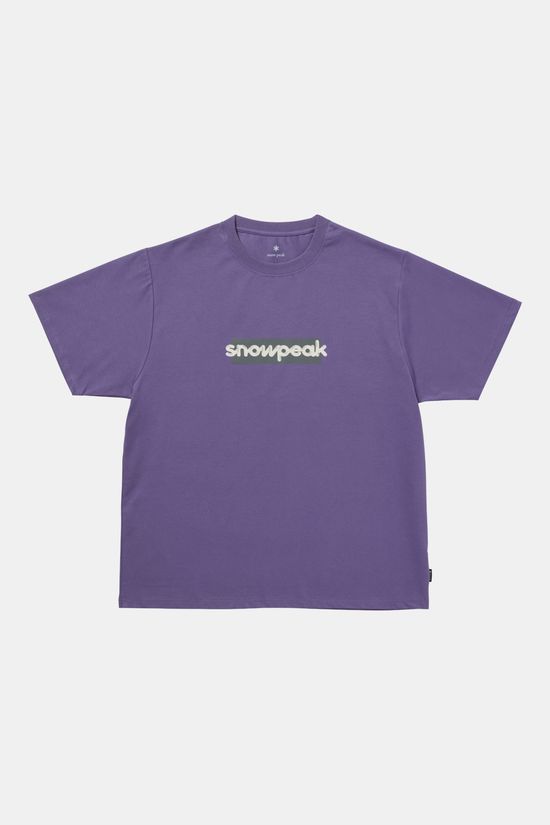 Snow Peak SP Reflective Typography T-shirt purple