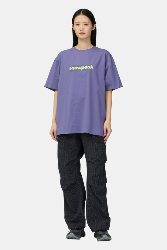Snow Peak SP Reflective Typography T-shirt purple