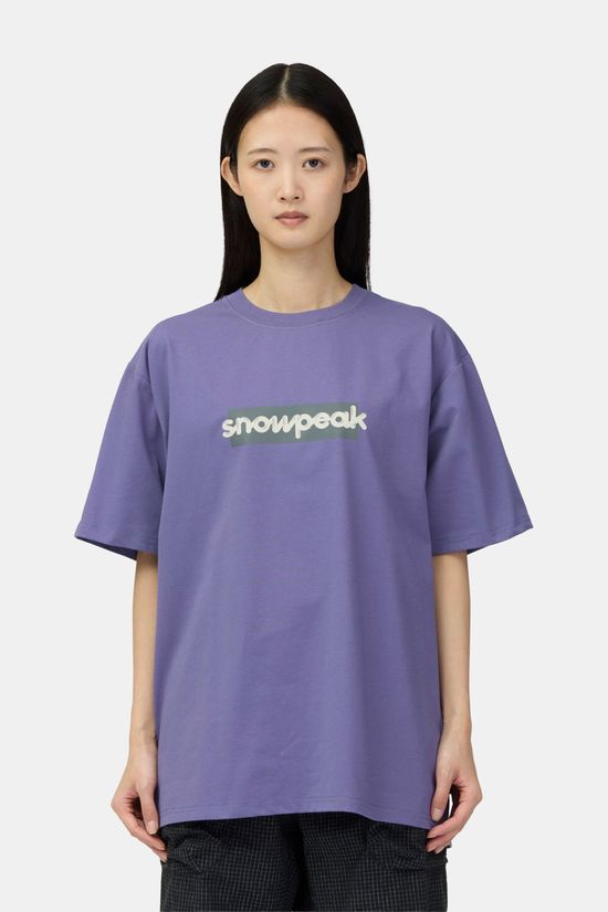 Snow Peak SP Reflective Typography T-shirt Paars