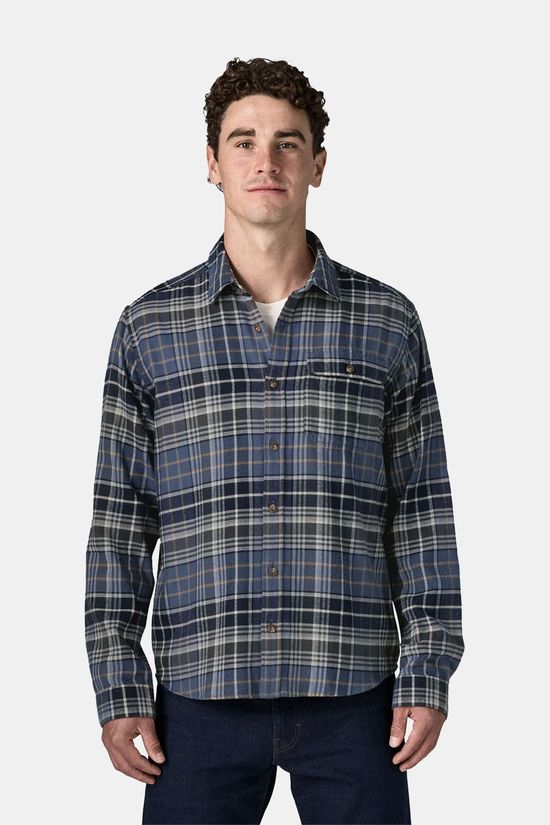 Patagonia Cotton In Conversion Fjord Flannel Blouse Mid Blue/Checks