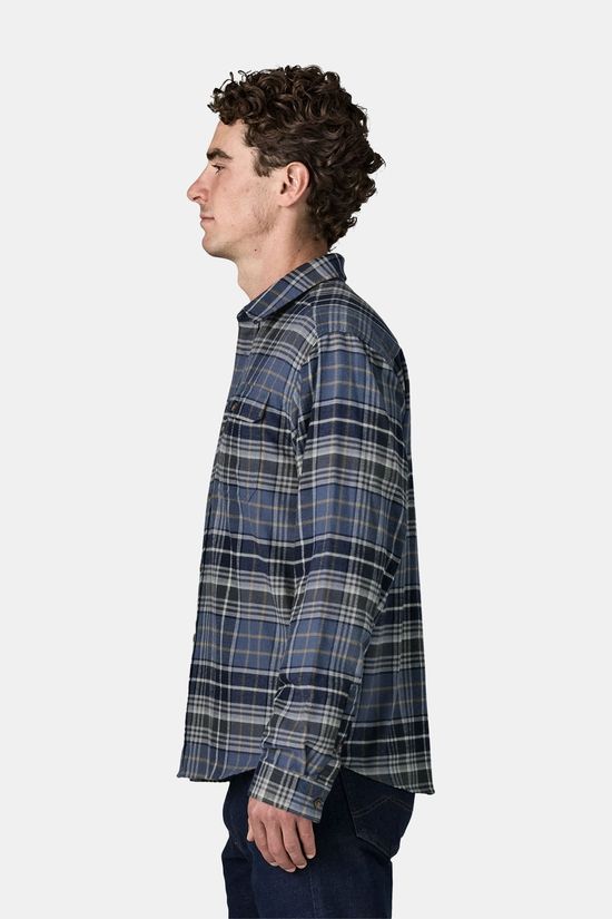 Patagonia Cotton In Conversion Fjord Flannel Blouse Mid Blue/Checks