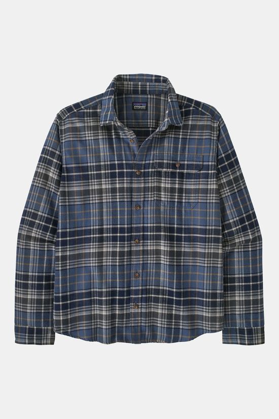 Patagonia Cotton In Conversion Fjord Flannel Blouse Mid Blue/Checks