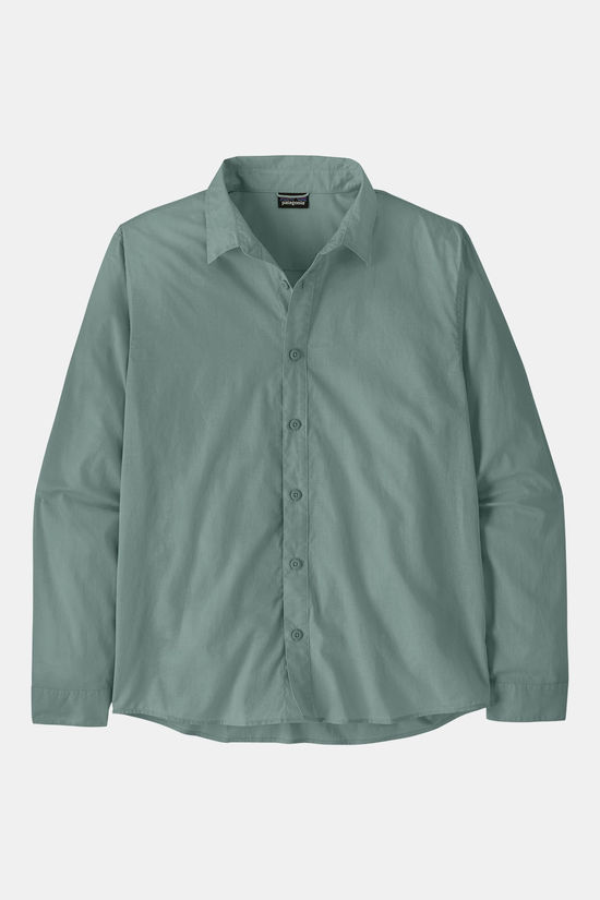 Patagonia L/S Sunrise Stream Overhemd Mid Blue/Mid Blue