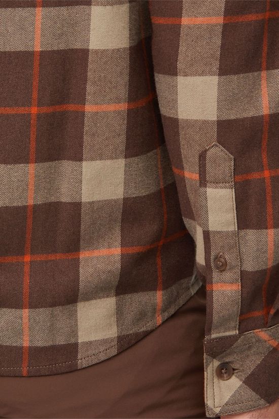 Mammut Alvra Longsleeve Shirt Heren Dark Brown/Beige
