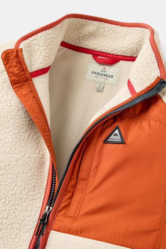 Passenger Offgrid Full Zip Fleecevest Heren Ecru