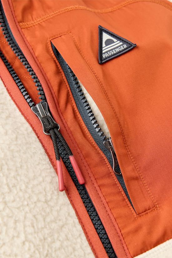 Passenger Offgrid Full Zip Fleecevest Heren Ecru