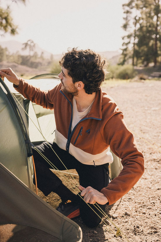 Ayacucho Venture Colourblock Fleecevest brown/stone