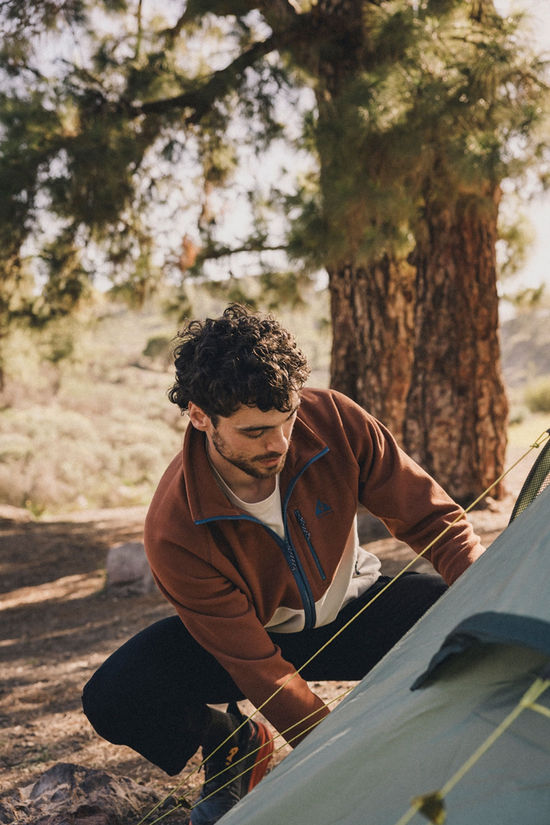 Ayacucho Venture Colourblock Fleecevest brown/stone