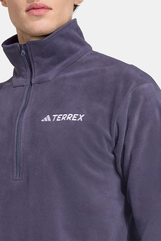 adidas Terrex Multi Essentials Half Zip Fleecetrui Heren dark purple