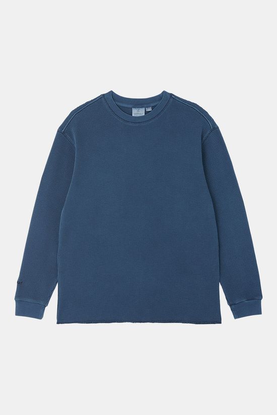 GRAMICCI Waffle Crew Trui Navy Blue