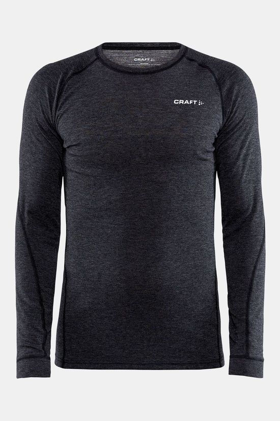 Craft Core Wool Merino Ls Tee M Shirt Ls Black Melange