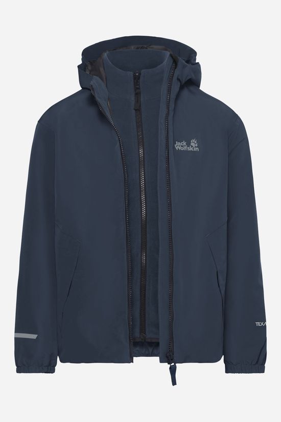 Jack Wolfskin Iceland 3-In-1 Jas Kind Navy Blue