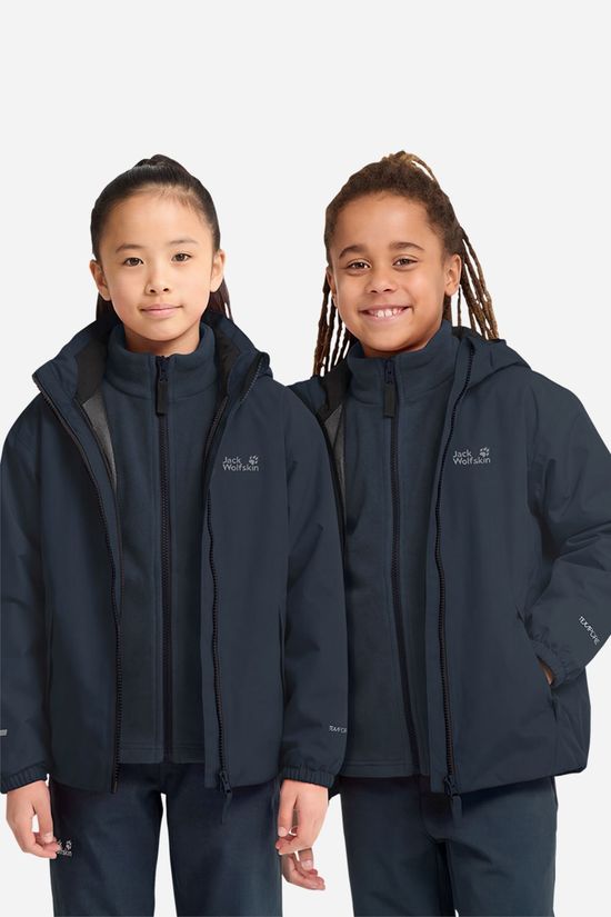Jack Wolfskin Iceland 3-In-1 Jas Kind Navy Blue