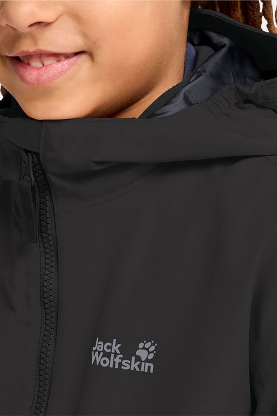 Jack Wolfskin Iceland 3-In-1 Jas Kind black