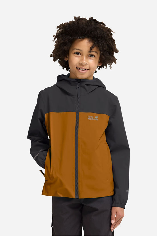 Jack Wolfskin Adventuretribe 2L Regenjas Junior rust/dark grey