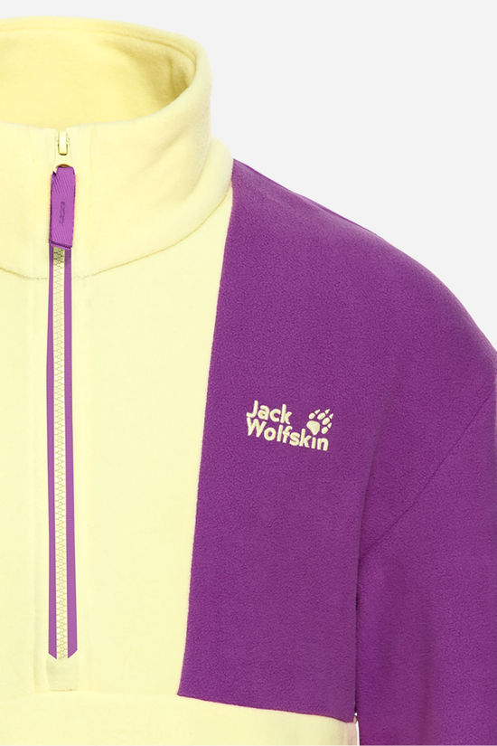 Jack Wolfskin Colorblock Taunus HZ Fleecetrui Junior light yellow