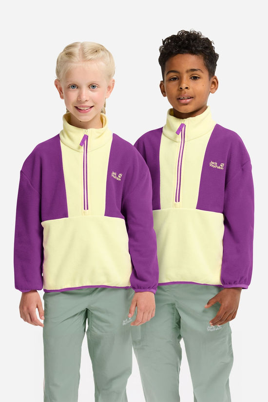Jack Wolfskin Colorblock Taunus HZ Fleecetrui Junior light yellow