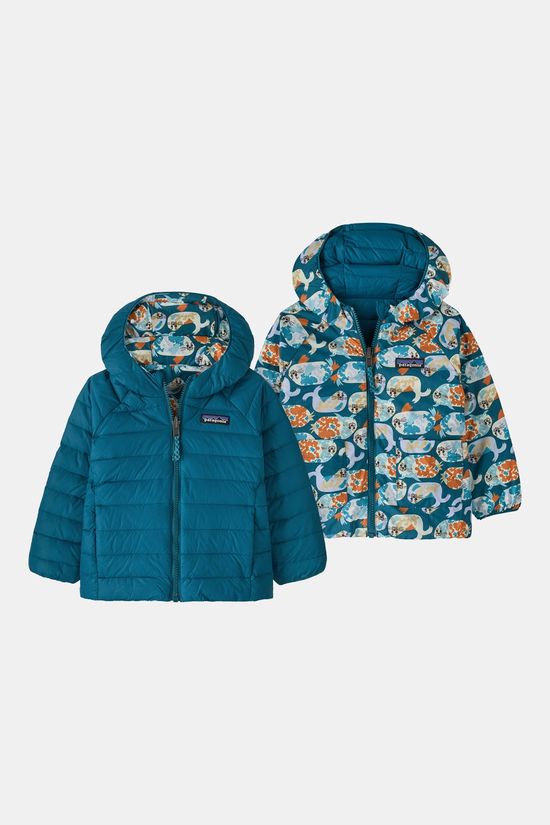 Patagonia Reversible Down Sweater Hoody Donsjas 3 Maanden tot 5 Jaar Blauw