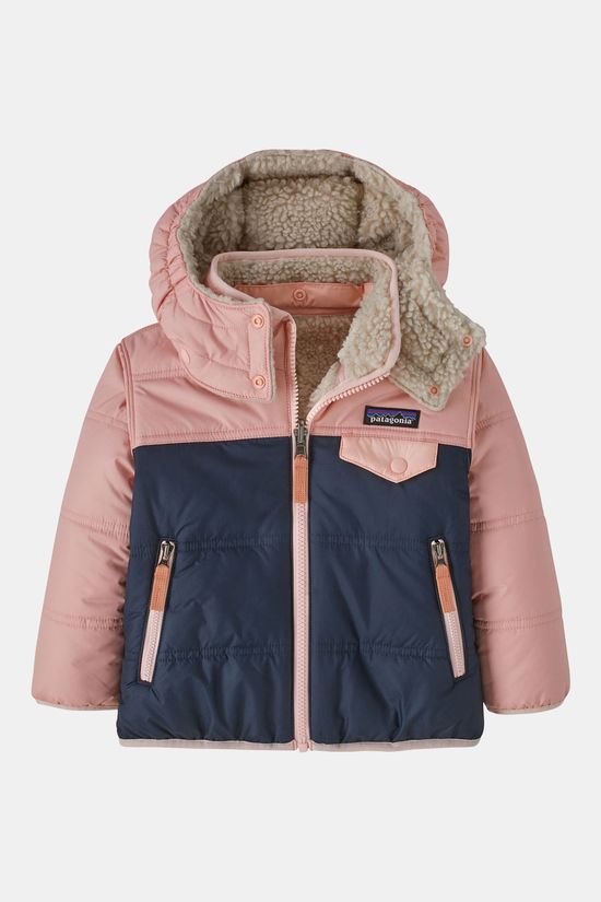 Patagonia Baby Reversible Tribbles Hoody Gevoerde Jas Junior Navy Blue/Mid Pink