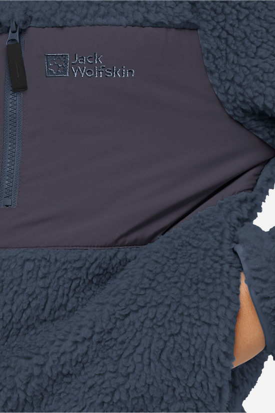 Jack Wolfskin Ice Curl Hood Fleecevest Junior Navy Blue
