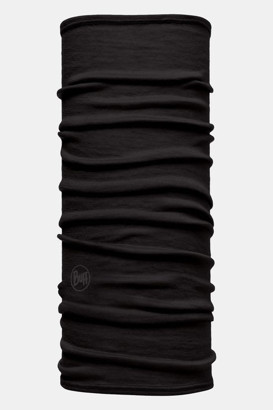 Buff Merino Lightweight Solid Black Nekwarmer Junior black