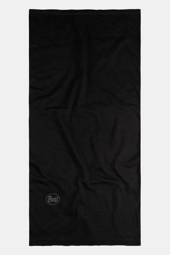 Buff Merino Lightweight Solid Black Nekwarmer Junior black