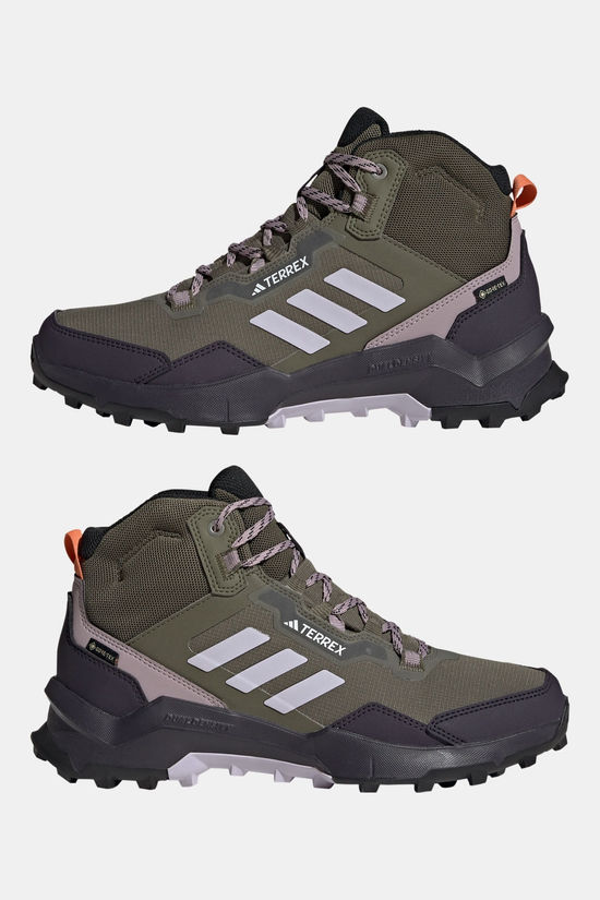 adidas Terrex Ax4 Mid Gore-Tex Wandelschoen Dames Olive Green/Purple