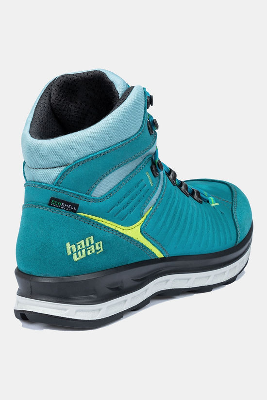 Hanwag Bluecliff EcoShell Lady Wandelschoen Petrol/Lime Green
