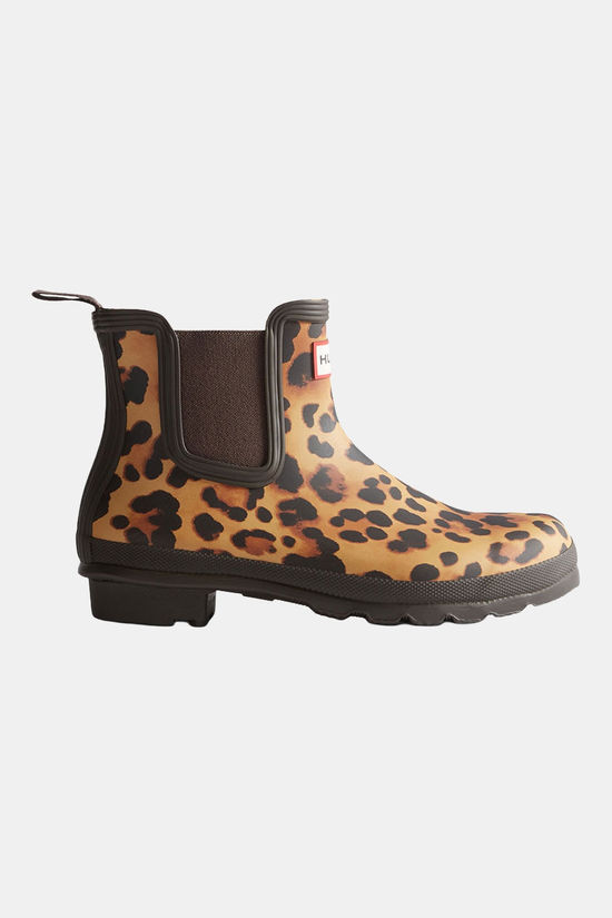 Hunter Original Chelsea Leopard Boot Schoen Dames Bruin
