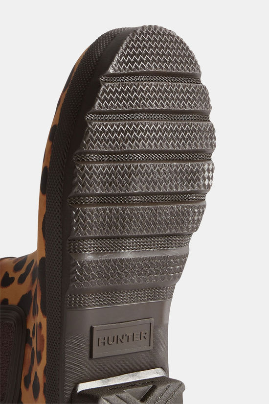 Hunter Original Chelsea Leopard Boot Schoen Dames Dark Brown/Animal Print