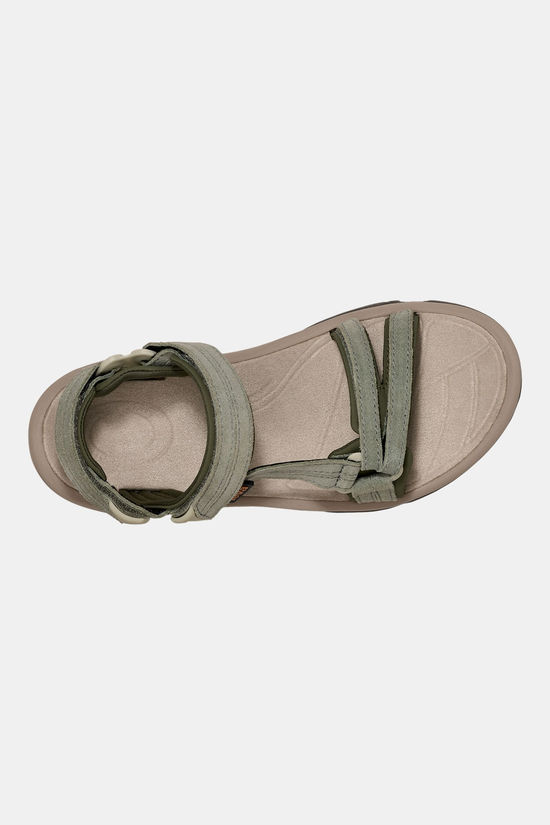 Teva Terra FL Lite Suede Sandaal Dames mid green/light green