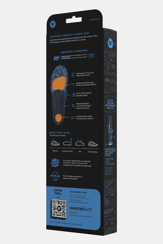 Superfeet Active Cushion Medium Inlegzool blue