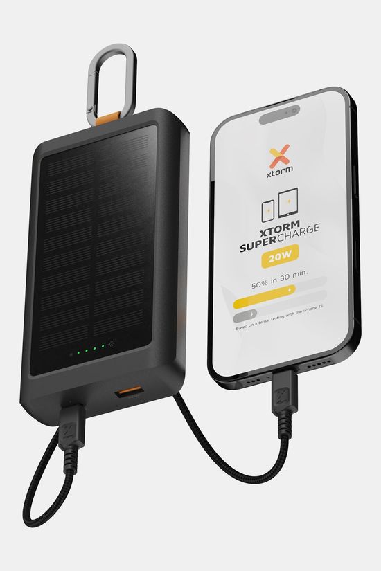 Xtorm 20W Go2 Solar Power Bank 10.000 + Light Oplader dark grey/black